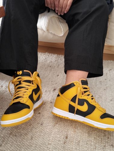 【🌼G-Dragon 같은 스타일】Wu-Tang x Nike Dunk High 옐로블랙 HJ4320-001 photo review