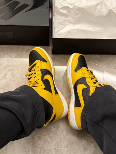 【🌼G-Dragon 같은 스타일】Wu-Tang x Nike Dunk High 옐로블랙 HJ4320-001 photo review